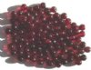 100 6mm Transparent Garnet Round Glass Beads